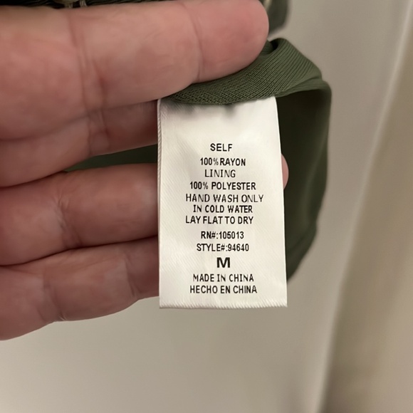 Savannah Jane Green Boho Long Sleeve Dress a274 - Picture 4 of 5